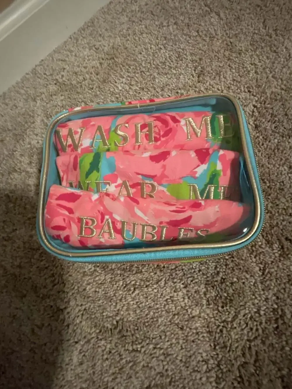 Lilly Pulitzer Wash & Wear Bag Baubles Makeup Case